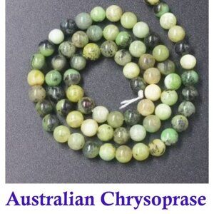 Australian Chrysoprase Beads Dark